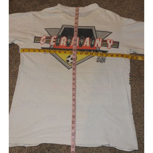 Vintage 1994 Germany World Cup Spellout Single Stitch T-Shirt Medium - Picture 9 of 9